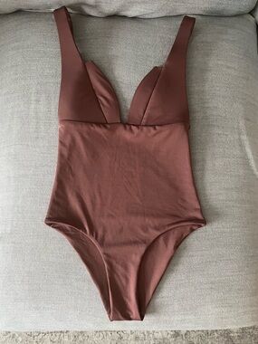 Thaikila Brown One Piece Bathing Suit